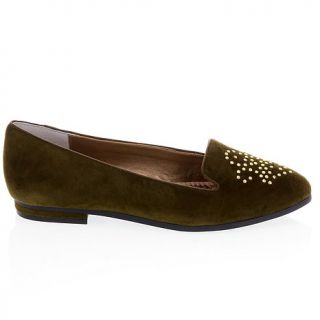 Me Too "Becky" Studded Suede Smoking Loafer