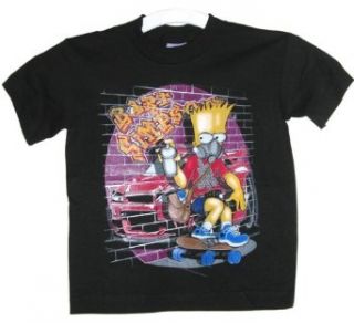 Bart Simpson Skater Boy Shirt (M): Novelty T Shirts: Clothing