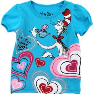 Dr. Seuss Cat in the Hat "It's Fun to Have Fun" Teal Toddler T Shirt (2T) Clothing