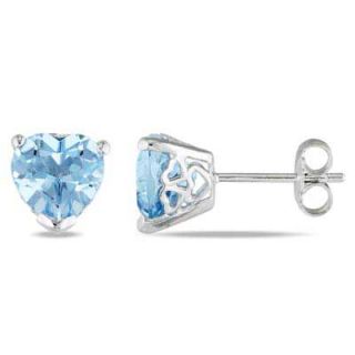 sky blue topaz stud earrings in sterling silver orig $ 59 00 now
