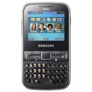 Samsung Chat C322 GSM Unlocked Dual SIM Phone with QWERTY Keyboard, 1.3 MP Camera and MP3 Player   Black   US Warranty: Cell Phones & Accessories