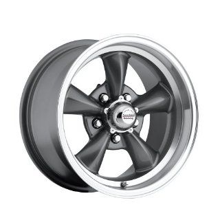 15 inch 15x8" 100 S Classic Series Charcoal Gray aluminum wheels rims licensed from American Racing 5x4.75" Chevy lug pattern 0 offset 4.50" backspacing (set of four wheels): Automotive