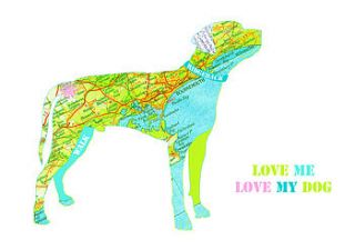 personalised ridgeback map dog print by sundaebest
