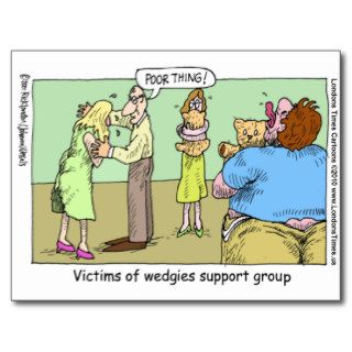 Wedgie Support Group Funny Mugs Tees & Gifts Post Card
