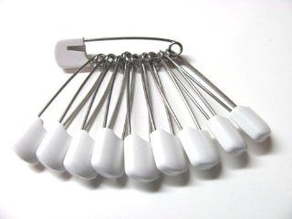 Cloth Diaper Pins Stainless Steel Traditional Safety Pin (White)  Baby Diaper Pins  Baby