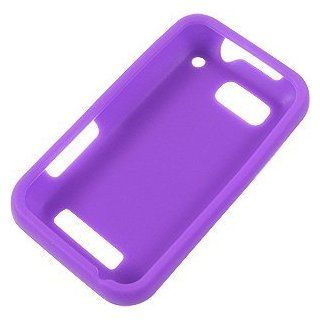 Purple Silicone Skin Cover for Motorola DEFY MB525: Cell Phones & Accessories