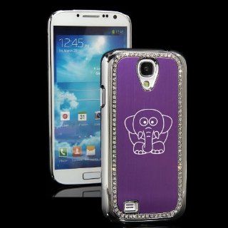 Purple Samsung Galaxy S4 S IV i9500 Rhinestone Crystal Bling Hard Back Case Cover KS25 Cute Elephant: Cell Phones & Accessories