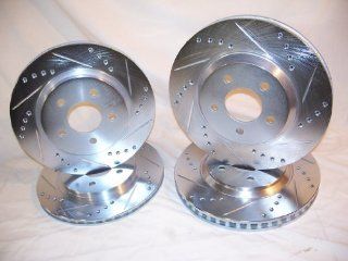 2010 2011 2012 2013 Ford Mustang GT 5.0 Front & Rear Brake Disc Rotors +Ceramic Pads: Automotive