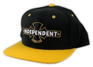 INDEPENDENT PAINTED BAR & CROSS STARTER ADJUSTABLE SNAPBACK HAT Black/Yellow : Sports Fan Baseball Caps : Sports & Outdoors