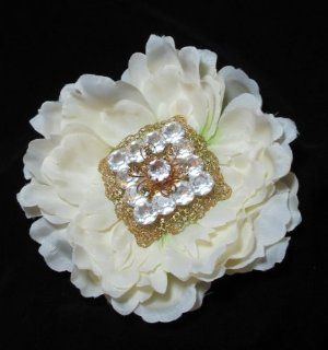 Ivory Vintage Jewelry Peony Flower Hair Clip : Beauty