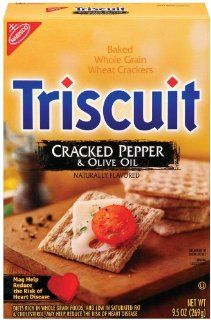 Triscuit Cracked Pepper & Olive Oil, 9.5 Ounce Boxes (Pack of 12) : Wheat Crackers : Grocery & Gourmet Food