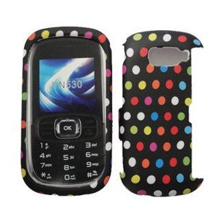 Rainbow Dots Rubberized Hard Faceplate Cover Phone Case for LG Octane VN530: Cell Phones & Accessories