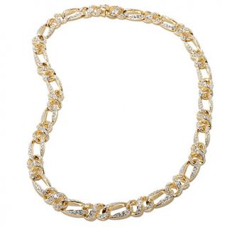 Victoria Wieck 7.16ct Absolute™ Pavé Figaro Link 18" Necklace