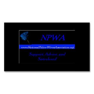 National Police Wives Association Referral Cards Business Card Templates