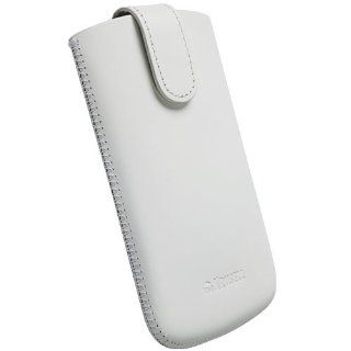 KRUSELL ASPERO SLIM LEATHER POUCH CASE COVER FOR SAMSUNG GALAXY S4 SIV  WHITE: Cell Phones & Accessories