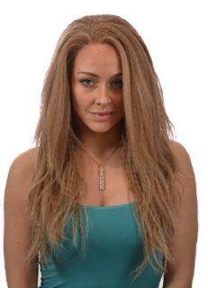 Ash Blonde Fergie Crimped Yaki Style Lace Front Wig  In the style of Tyra Banks, Fergie Fearne Cotton & Janet Jackson : Hair Replacement Wigs : Beauty
