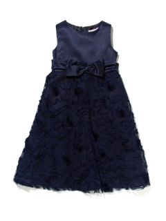 Satin Rosette Dress by Dorissa by Little Miss