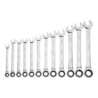 Klutch Ratcheting Wrench Set — 12-Pc., Metric 8–19mm  Flex   Ratcheting Wrench Sets