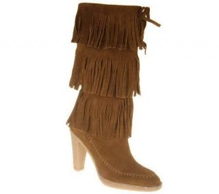 MICHAEL Michael Kors Fringed Suede Cowgirl Boots —