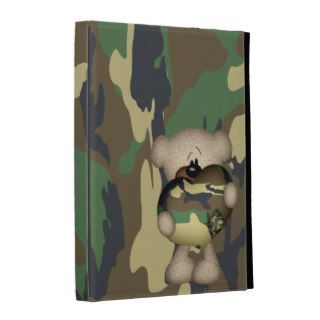 Camo Heart Military Teddy Bear iPad Folio Case
