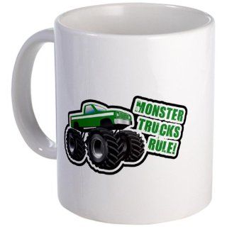 CafePress Green Monster Truck Mug   Standard: Kitchen & Dining