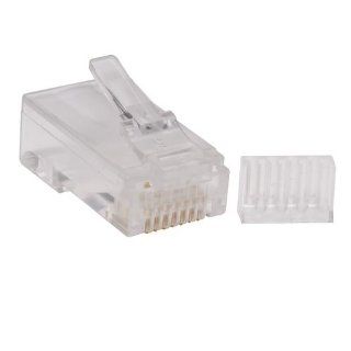 TRIPP LITE 100 Pack Cat6 RJ45 Modular Connector Plug Solid/Stranded RND (N230 100): Computers & Accessories