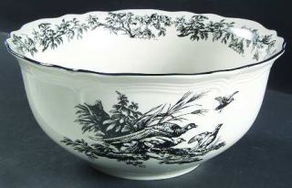 Tabletops Unlimited New England Toile Black (Gamebirds) Mixing Bowl, Fine China