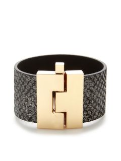 Leather Cuff Bracelet by Cara Couture Jewelry
