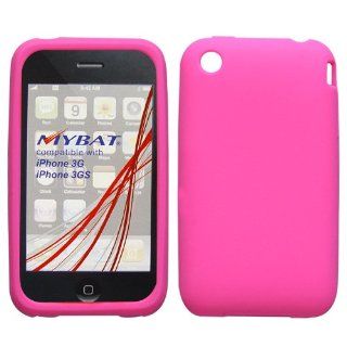 Soft Gel Protector Skin Cover (Faceplate/Snap On) Rubber Cell Phone Case for Apple iPhone 3G 8GB 16GB / 3GS 16GB 32GB AT&T   Hot Pink: Cell Phones & Accessories