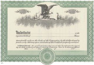 Duke 2 Stock Certificates (Pack of 15) : Blank Certificates : Office Products