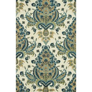 Alexander Home Hand tufted Meadow Blue/ Gold Wool Rug (710 X 110) Blue Size 8 x 10