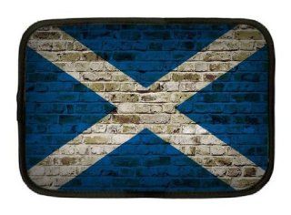 Scotland Flag Brick Wall Design Neoprene Sleeve   Fits all iPads and Tablets: Computers & Accessories