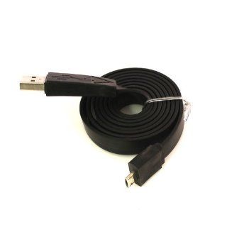 Universal Noodle Flat Micro USB Data Cable Cord for Samsung HTC Nokia Black: Cell Phones & Accessories