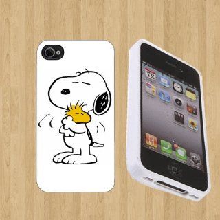 snoopy and woodstock Custom Case/Cover FOR Apple iPhone 4 / 4s** WHITE** Rubber Case ( Ship From CA ): Cell Phones & Accessories