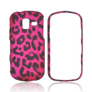 Hot Pink/ Black Leopard Samsung Intensity III Rubberized Hard Plastic Snap On Shell Case Cover: Cell Phones & Accessories