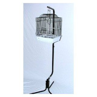 Farina Bird Cage Plus Stand Black Budgies Canaries : Birdcage Stands : Pet Supplies