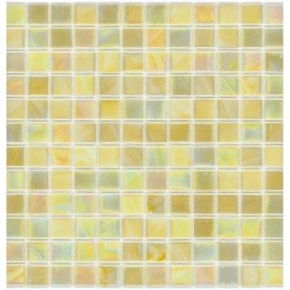 Elida Ceramica Recycled Lemonade Glass Mosaic Square Indoor/Outdoor Wall Tile (Common: 12 in x 12 in; Actual: 12.5 in x 12.5 in)
