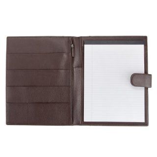 Organizer Portfolio   Chocolate Brown Leather (brown)   Full Grain Leather : Office Products
