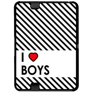 I Love Heart Boys   Snap On Hard Protective Case for  Kindle Fire HD 7in Tablet (Previous 2012 Release Version): Computers & Accessories