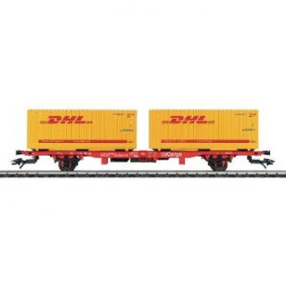 Marklin Type Lgns 570 HO Scale Flatcar with Two Containers: Toys & Games