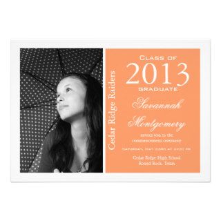 2013 High School Graduation Announcements Coral