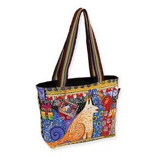 Laurel Burch 'A Brighter Place' Medium Tote Handbag: Top Handle Handbags: Shoes