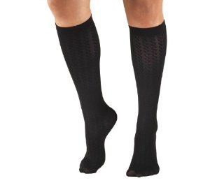 Truform Compression Socks 10 20 mmHg Women's Knee High Trouser Sock Cable Knit: Health & Personal Care