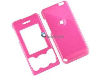 Hard Plastic Hot Pink Phone Protector Case for Sony Ericsson W580i: Cell Phones & Accessories