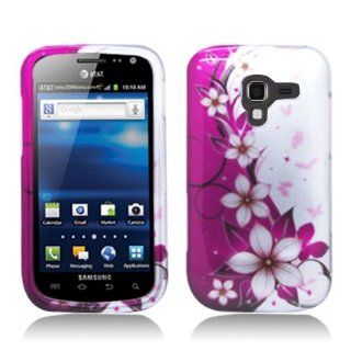 Aimo Wireless SAMI577PCIMT064 Hard Snap On Image Case for Samsung Galaxy Exhilarate   Retail Packaging   Hot Pink/Flowers and Butterfly: Cell Phones & Accessories