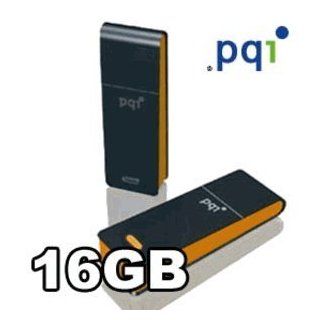 PQI i221 16GB USB Flash Drive Black/Orange   Retail Package Computers & Accessories