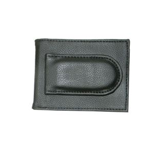 Hollywood Tag Leather Money Clip With Top Closure