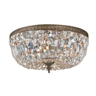 By Crystorama Lighting Cortland Collection English Bronze Finish 3 Lights Semi Flush Mount   Close To Ceiling Light Fixtures