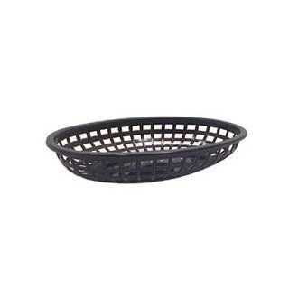 Tablecraft Medium Black Plastic Oval Basket (06 0732) Category Food Baskets Kitchen & Dining