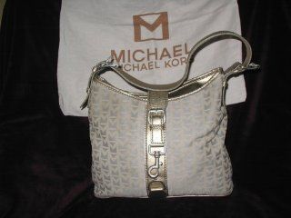 Michael Kors Gold Jaquard & Leather Handbag / Shoulder Bag / Hobo : Other Products : Everything Else